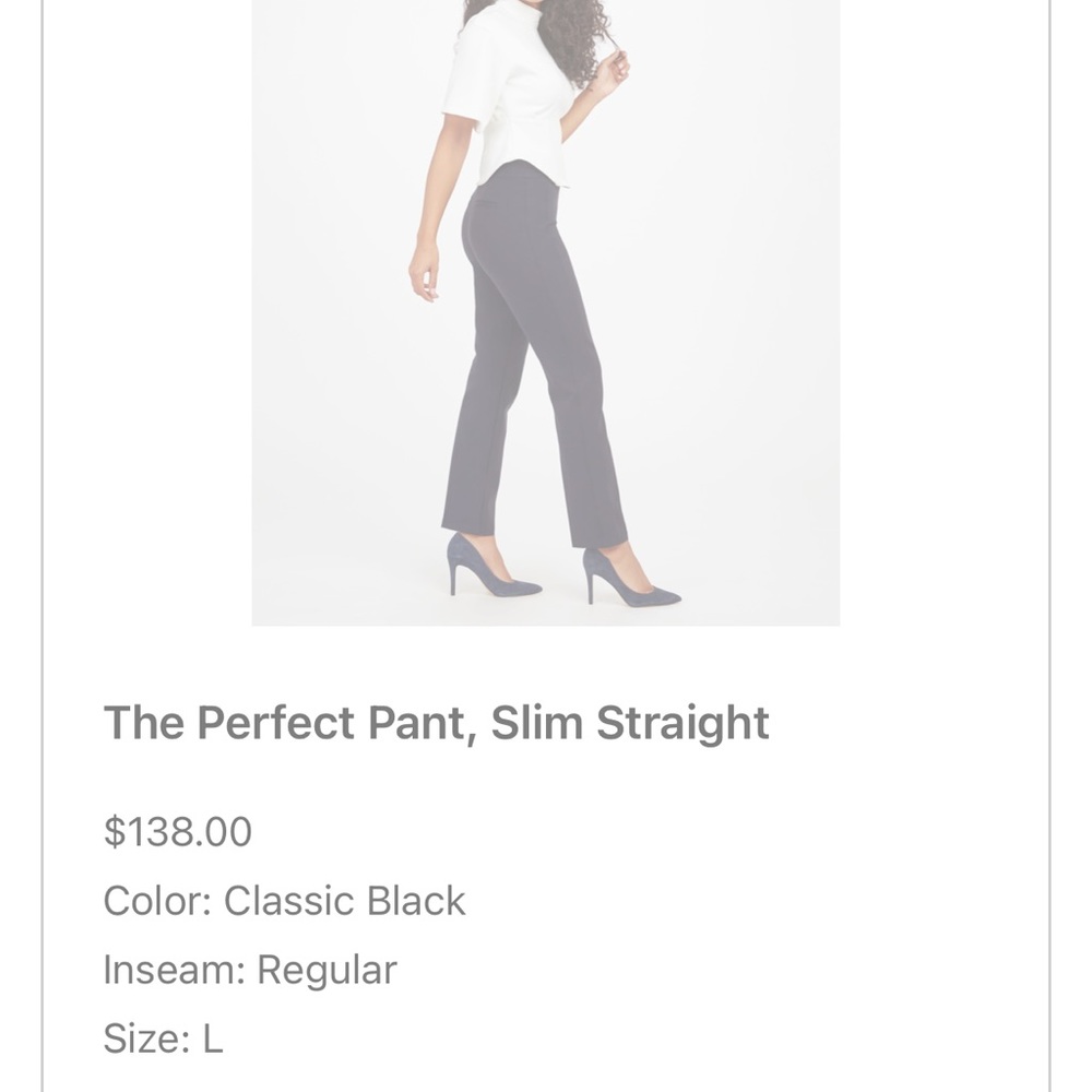 Spanx Slim Straight Black Pants